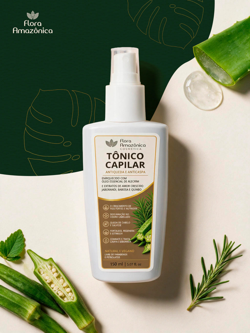 Tônico capilar antiqueda e anticaspa 150 ml