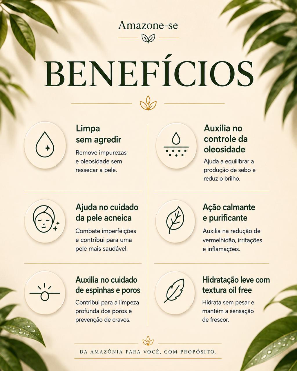 Sabonete Facial Antiacne Copaíba, Calêndula e Babosa Amazone-se – Limpeza Suave, Anti-inflamatório e Calmante para Pele Sensível 200ml