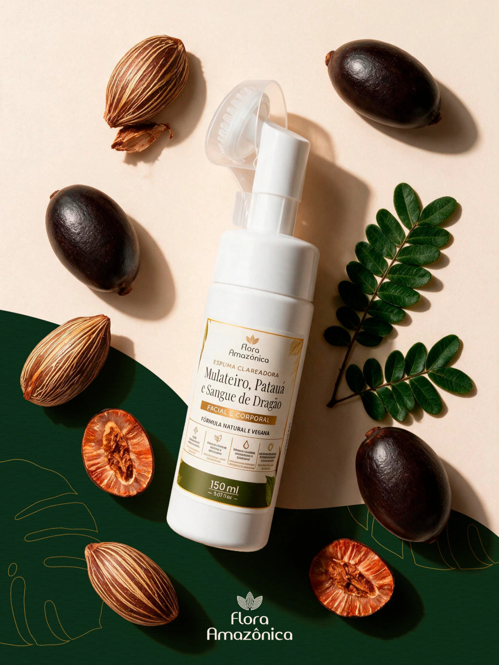 Espuma Clareadora Mulateiro, Patauá e Sangue de Dragão  150ml