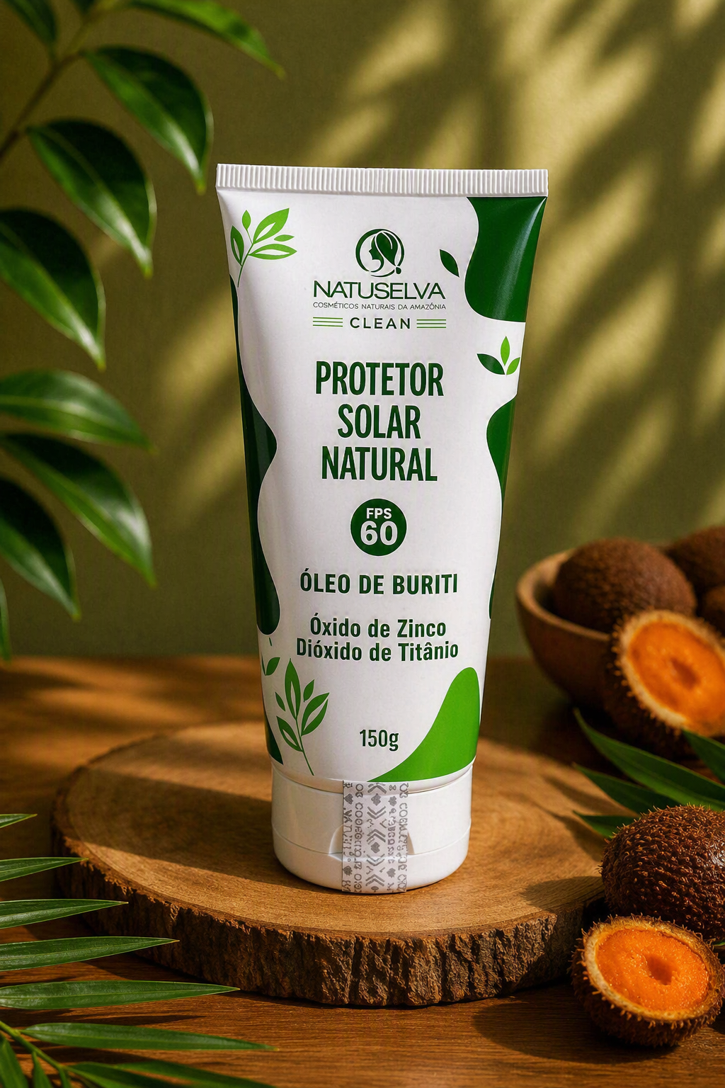 Protetor Solar Natural FPS 60 Amazone-se – UVA/UVB, Não Oleoso e com Ativos Amazônicos 150g
