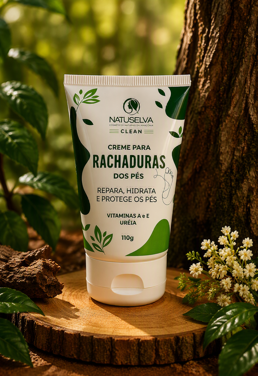 Creme para Rachaduras dos Pés Amazone-se – Cicatrizante, Hidratante e Regenerador para Calcanhares 150ml