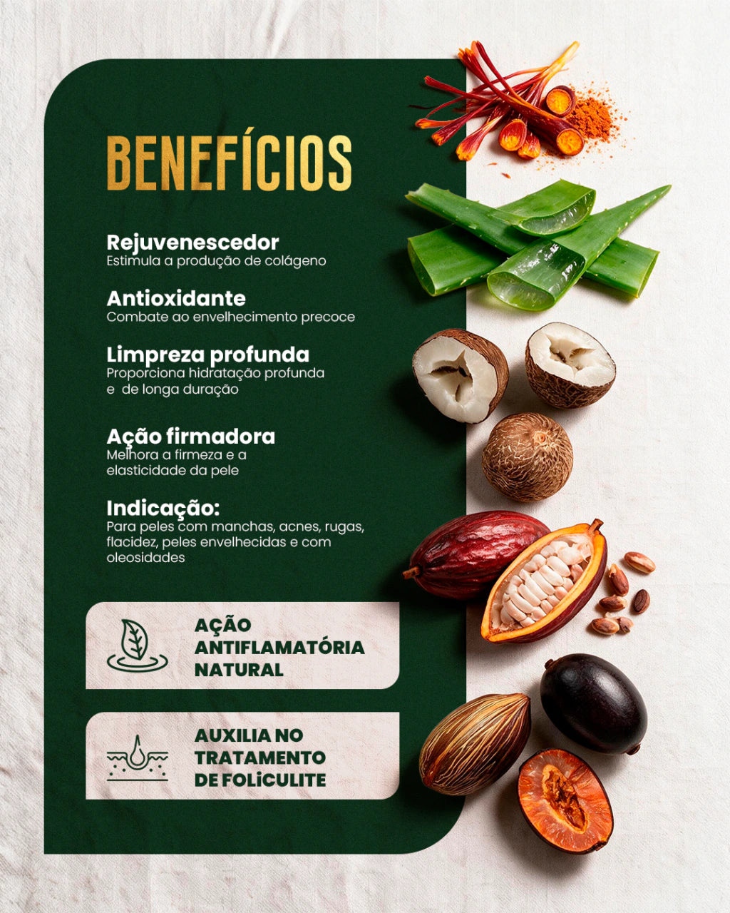 Creme Açafrão, Pepino e Babosa 250ml