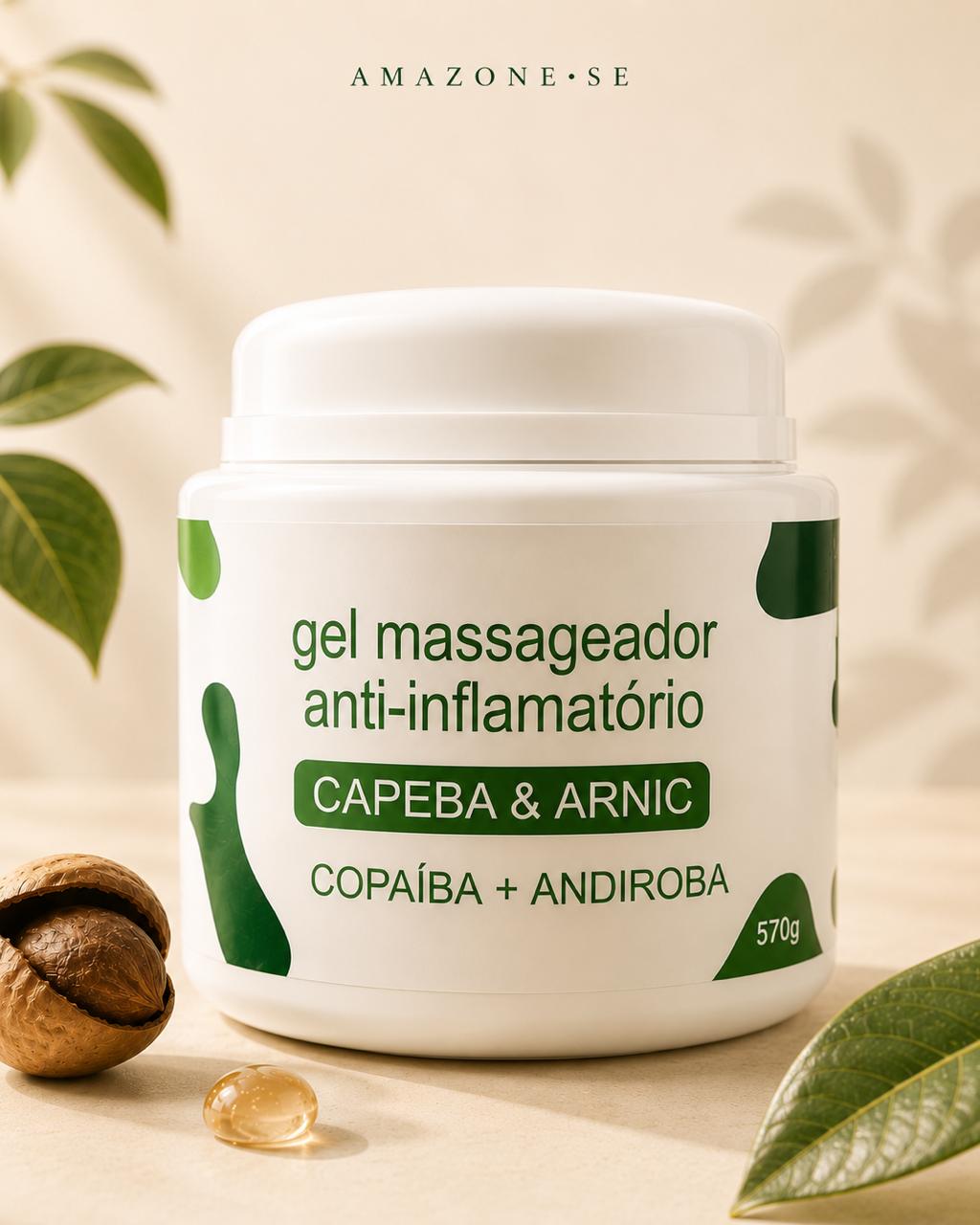 Gel Massageador Anti-inflamatório Amazone-se – Alívio Real de Dores Musculares e Articulares com Ativos Amazônicos 570g