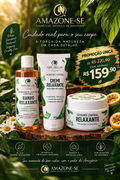 Kit Relaxamento Amazone-se | Sabonete + Esfoliante + Hidratante