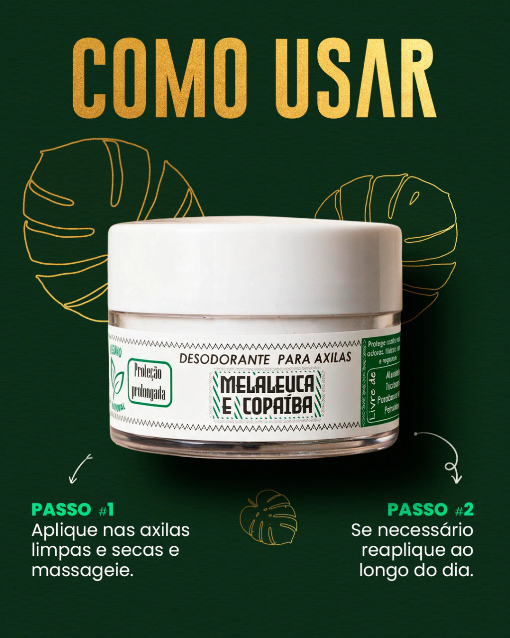 Desodorante Natural Melaleuca e Copaíba Amazone-se – Sem Alumínio, Antibacteriano e Vegano 50ml