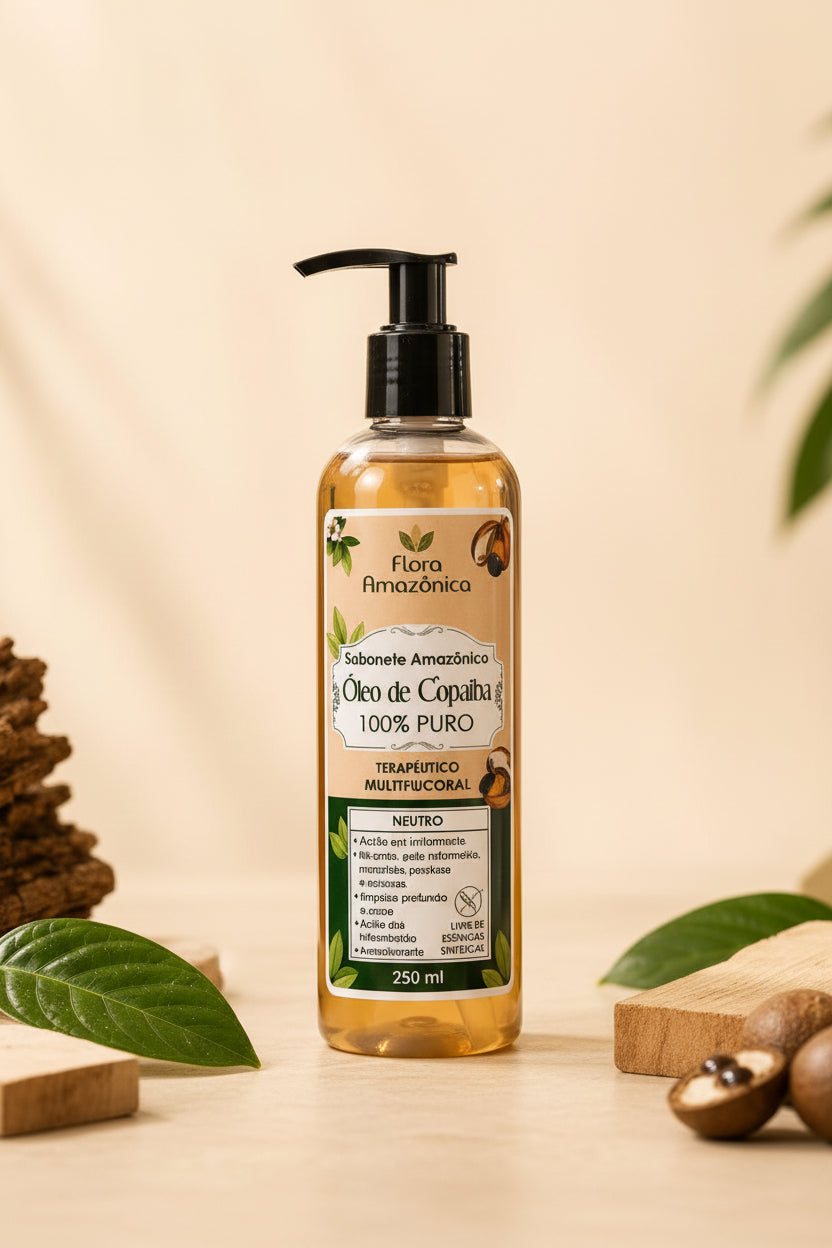 Sabonete Líquido Copaíba Amazone-se – Anti-inflamatório, Cicatrizante e Purificante para Pele Acneica 250ml