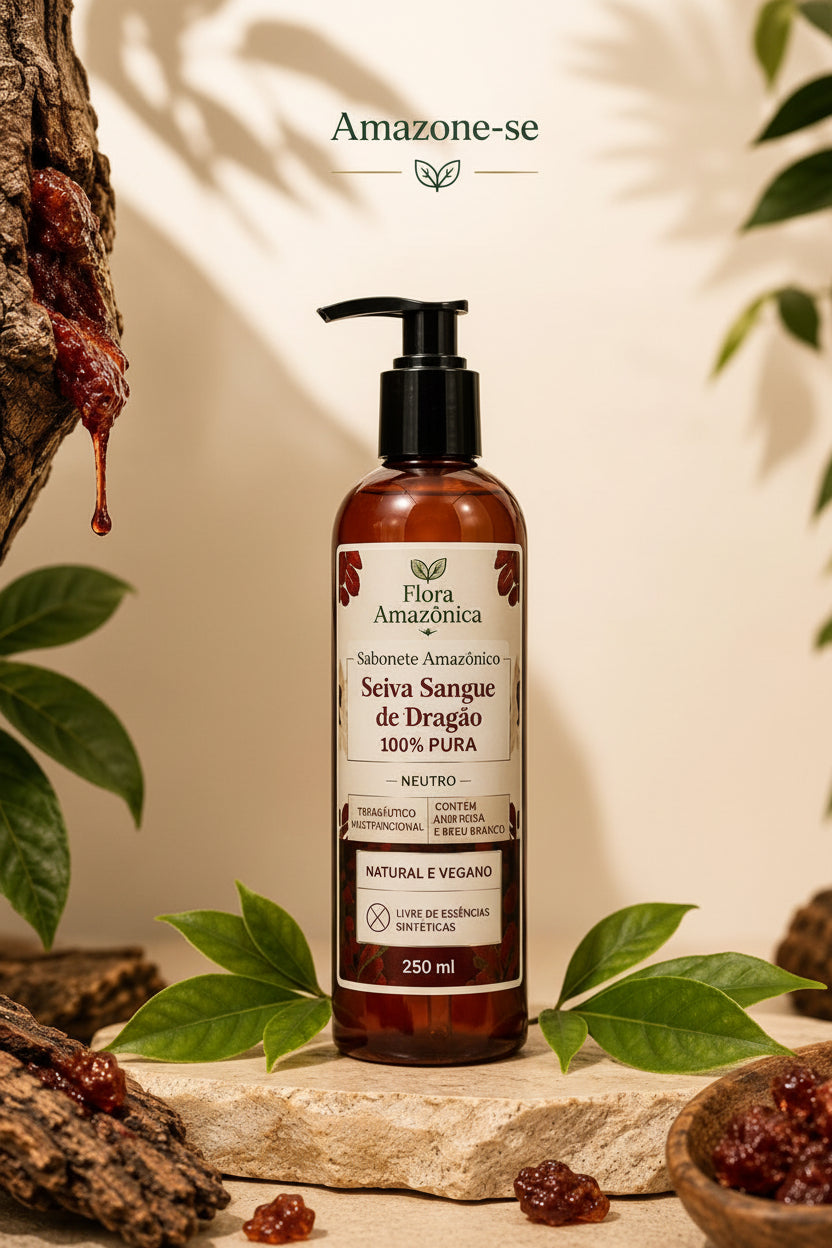 Sabonete Terapêutico Sangue de Dragão Amazone-se – Cicatrizante, Anti-inflamatório e Calmante para Pele Sensível 250ml