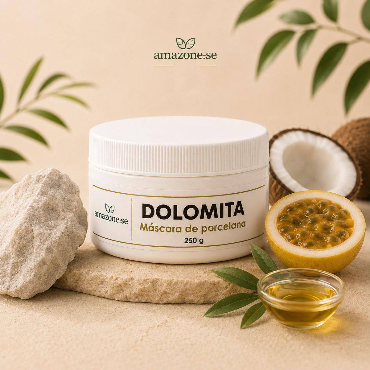 Máscara Clareadora Dolomita Amazone-se – Reduz Manchas, Uniformiza o Tom e Ilumina a Pele 250g