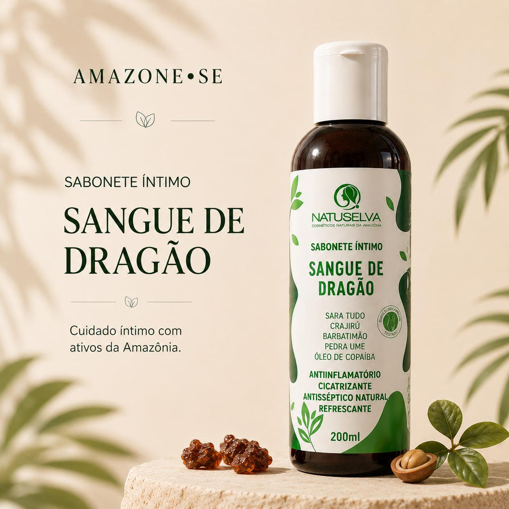 Sabonete Íntimo Sangue de Dragão Amazone-se – Cicatrizante, Anti-inflamatório e pH Balanceado 200ml