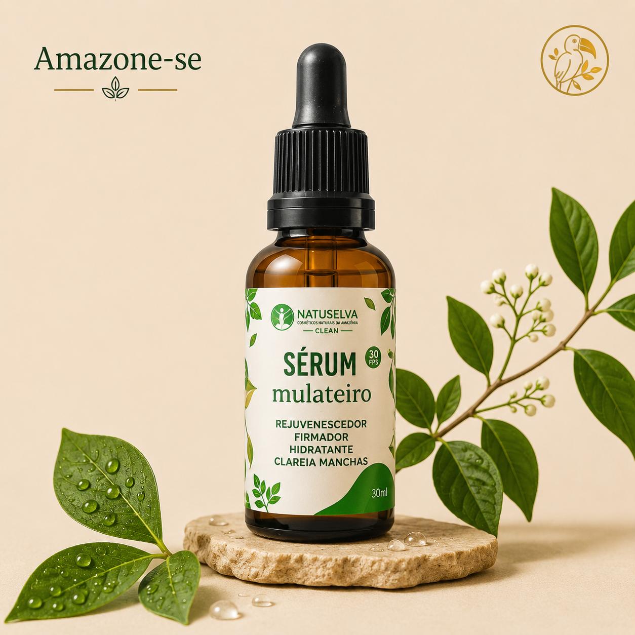 Sérum Mulateiro Amazone-se – Renovação Celular, Clareador de Manchas e Rejuvenescedor Amazônico 30ml