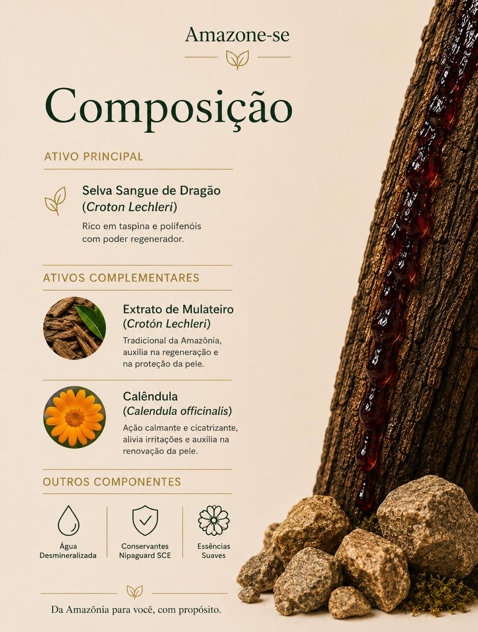 Sérum Regenerador Sangue de Dragão Amazone-se – Cicatrizante, Anti-inflamatório e Antioxidante Amazônico 30ml
