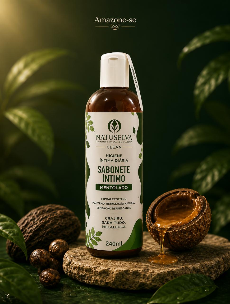 Sabonete Íntimo Mentolado Amazone-se – pH Balanceado, Frescor Duradouro e Proteção Diária 240ml