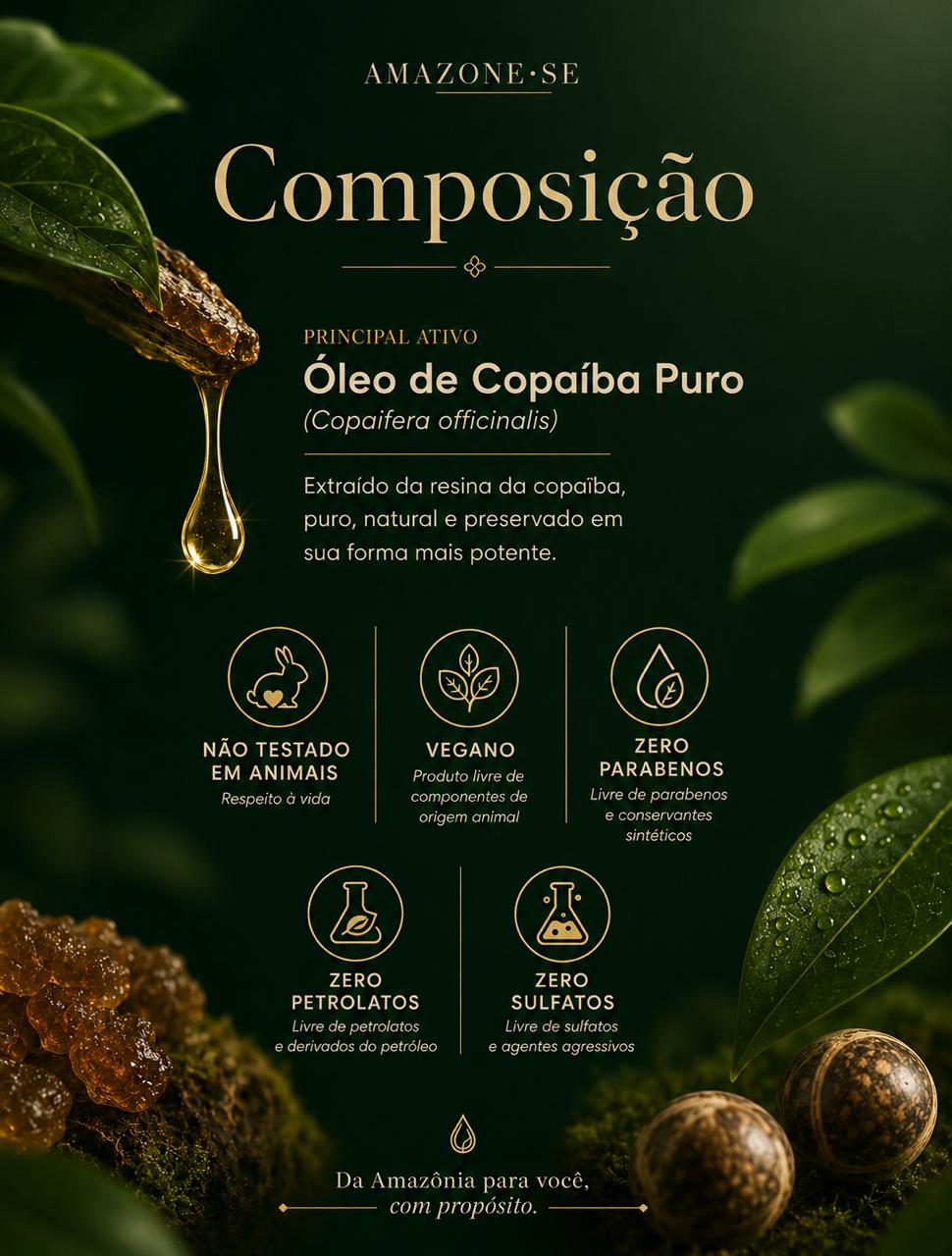 Óleo de Copaíba Puro 50ml | Amazone-se