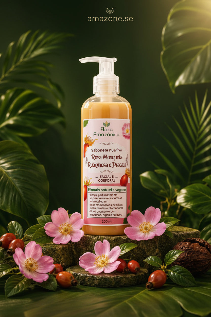 Sabonete Rosa Mosqueta Amazone-se – Regenerador, Iluminador e Anti-idade para o Rosto e Corpo